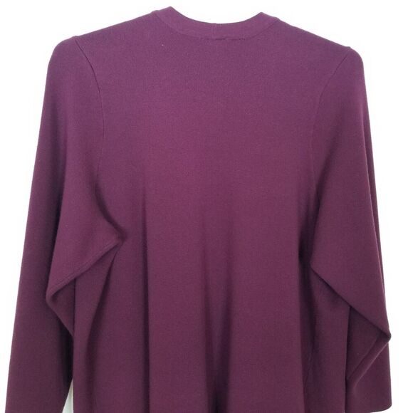 Torrid Women's Plus Open Front Longline Sweater Cardigan Sz 4X Burgundy Purple - Picture 5 of 7